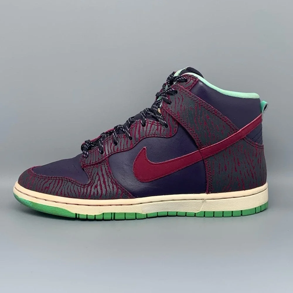 Nike Dunk High Skinny Print Skate Shoes 543242-500 Women's Sz 8.5 - Picture 7 of 10